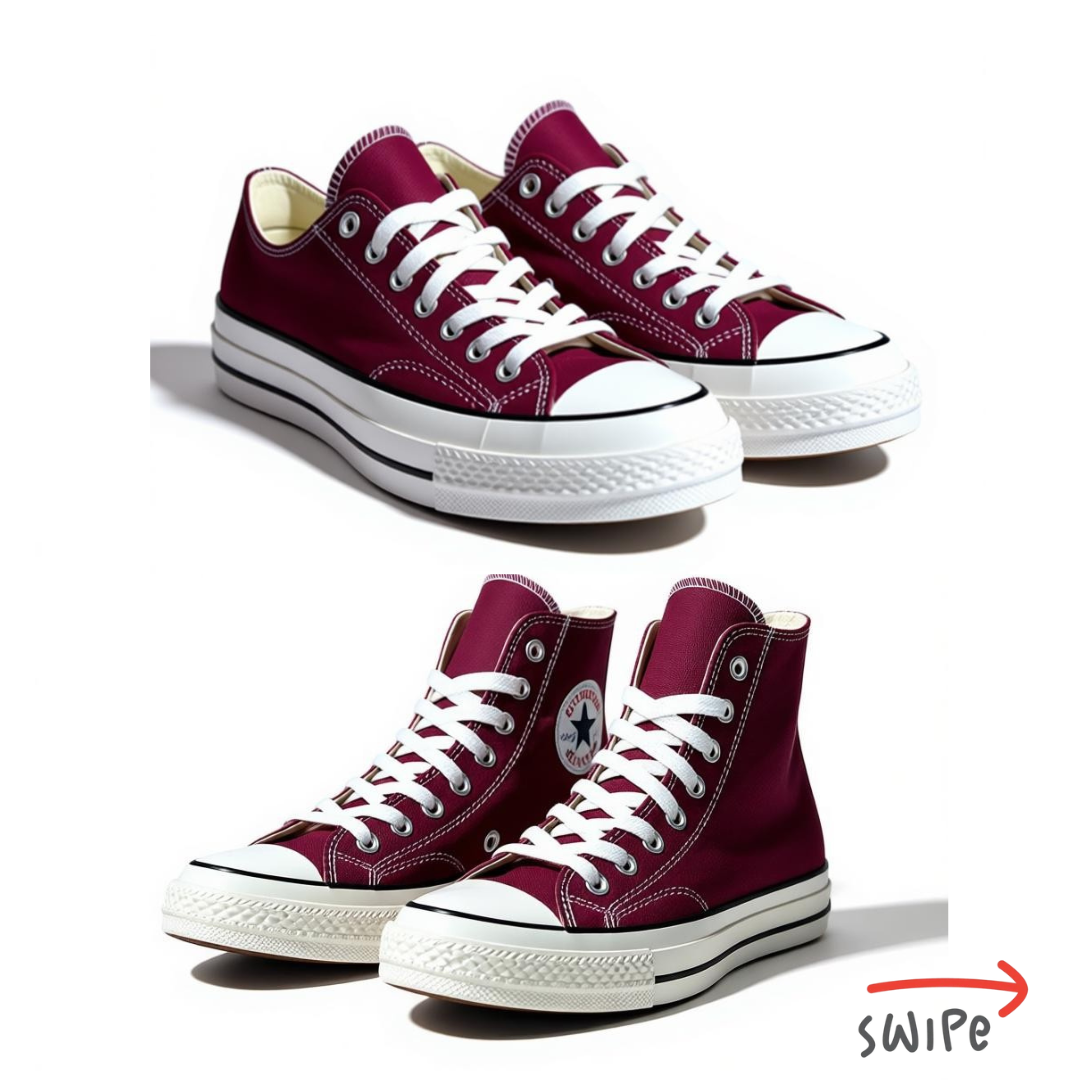 CONVERSE Chuck 70 High & Low-Top Sneaker Collection in Dark Burgundy
