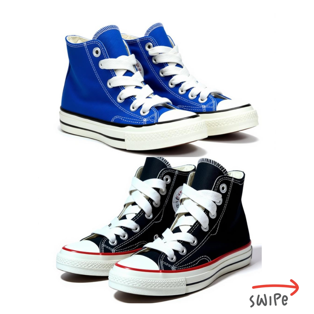 CONVERSE Chuck 70 High & Low-Top Collection: Black, White, and Classic Blue