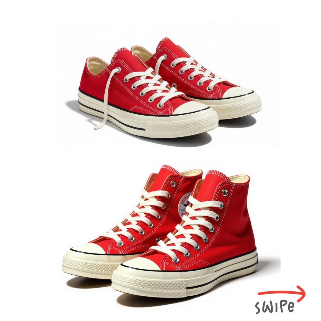 CONVERSE Chuck 70 Plus High & Low-Top Sneaker: Elevated, Asymmetrical Design