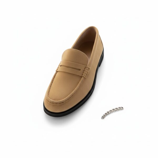 Classic Suede Penny Loafers - Sand