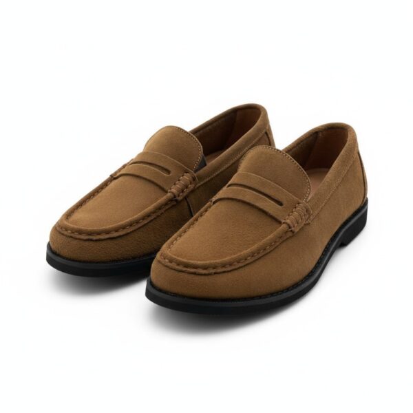 Classic Suede Penny Loafers - Sand