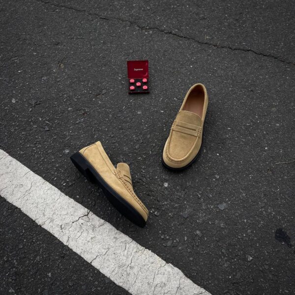 Light Olive:Khaki Suede 6 The 'Khaki' Suede Penny Loafer - Subtle Statement