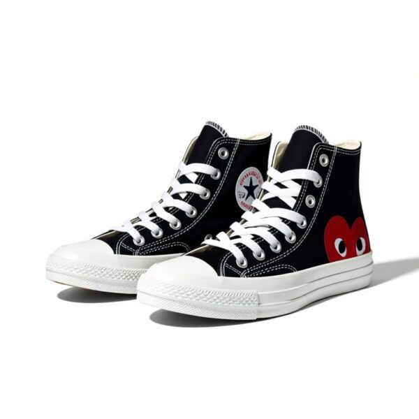 black long 1 COMME des GARÇONS PLAY x CONVERSE Chuck 70 High & Low-Top Sneaker Collection