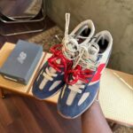 THE NEW BALANCE 471 NAVY LINEN/TRUE RED