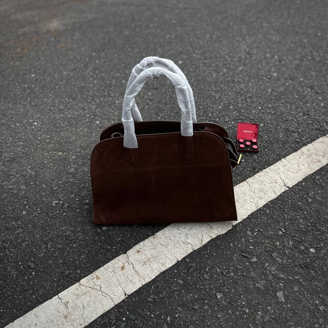 6003614525007006571 The Row Soft Margaux 15 Leather Tote Bag