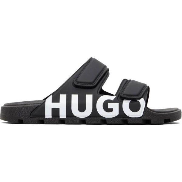 The HUGO Logo Double-Strap Touch-Closure Sandals