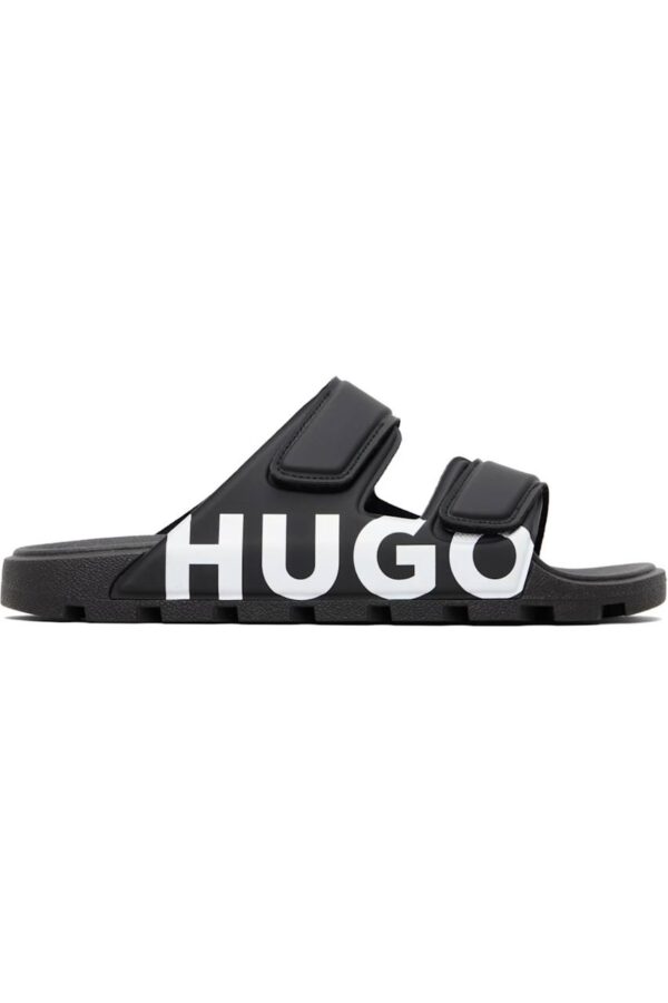 The HUGO Logo Double-Strap Touch-Closure Sandals