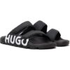 The HUGO Logo Double-Strap Touch-Closure Sandals