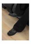 THE BLACK LEATHER  BUCKLED HEELED LOAFERS