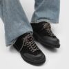 SUEDE HIKING BOOTS IN BLACK