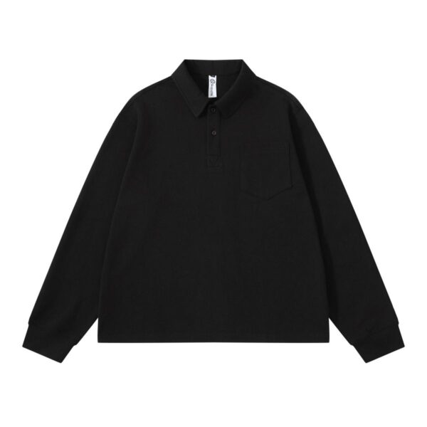 BLACk COLLAR  PLAIN LONGSLEEVE