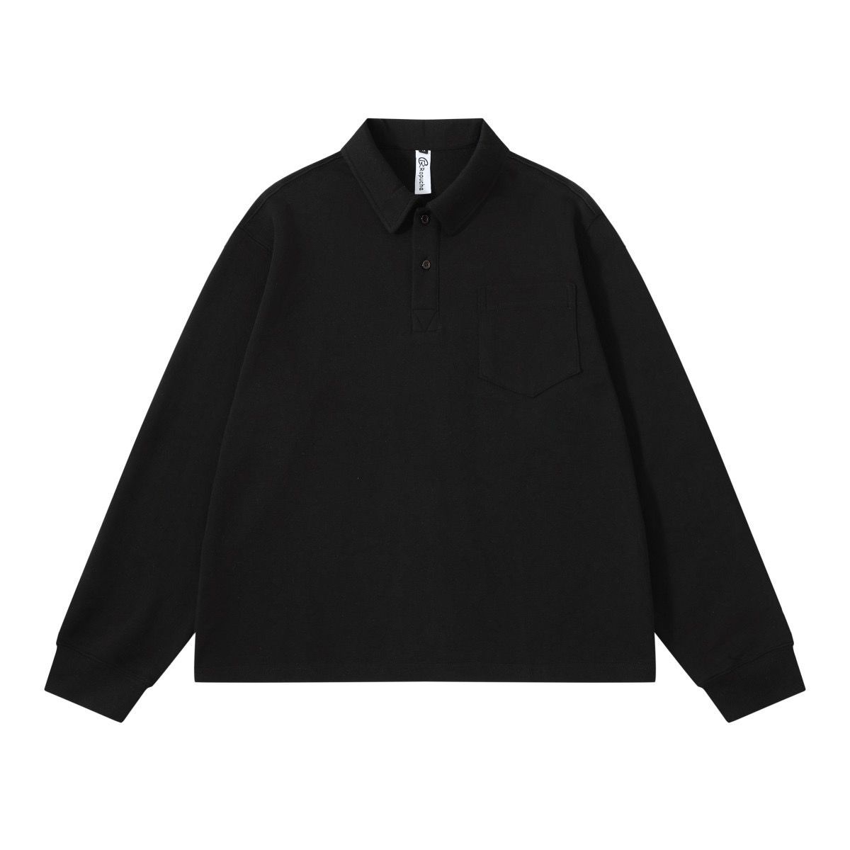 13 BLACk COLLAR PLAIN LONGSLEEVE