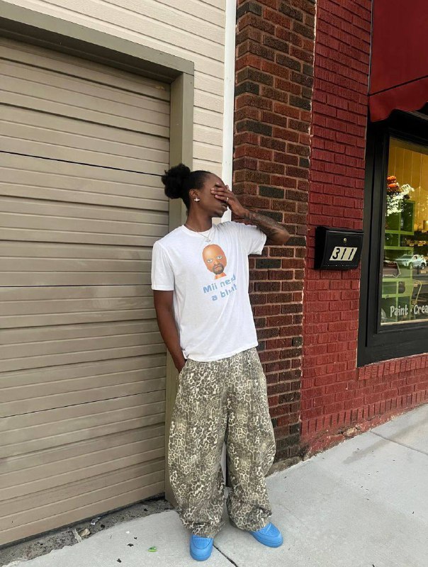 Jaded London Leopard Baggy Jean