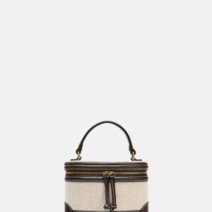 CONTRAST RIGID HANDBAG