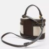CONTRAST RIGID HANDBAG