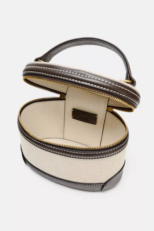 CONTRAST RIGID HANDBAG