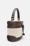 CONTRAST RIGID HANDBAG