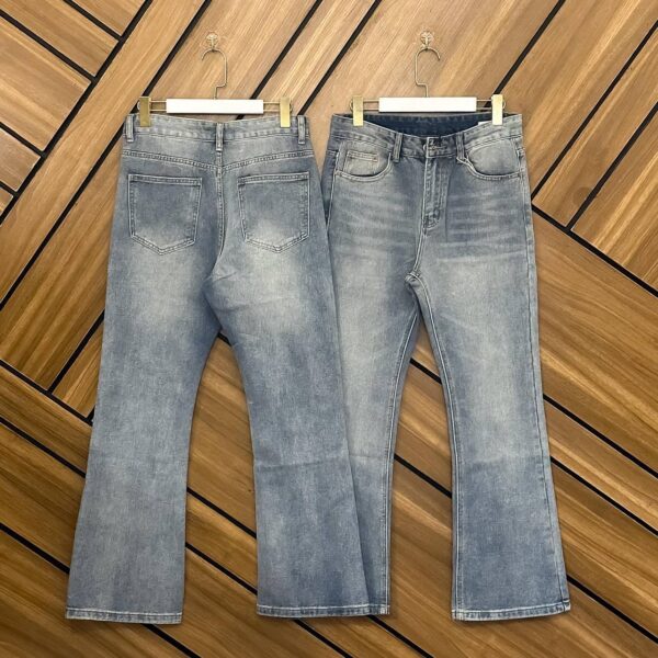 PLAIN DENIM FLARE JEANS