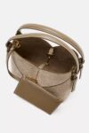 MINI BUCKET TOTE BAG WITH TOPSTITCHING 