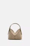 MINI BUCKET TOTE BAG WITH TOPSTITCHING 