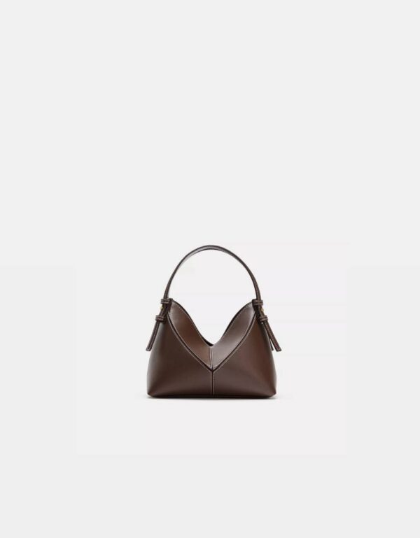 MINI BUCKET TOTE BAG WITH TOPSTITCHING