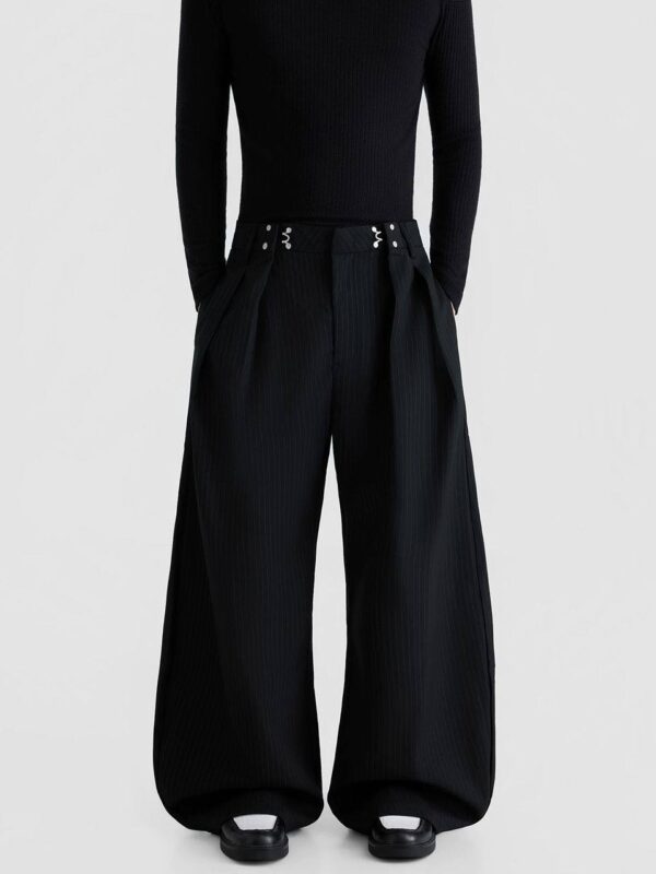 5830313234563534387 ACR Striped Pleated Dress Pant