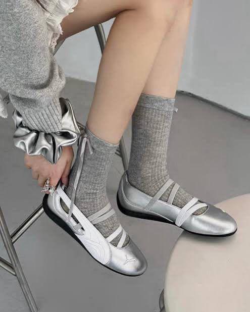 5847940751008927283 PUMA SPEEDCAT BALLET METALLIC SILVER