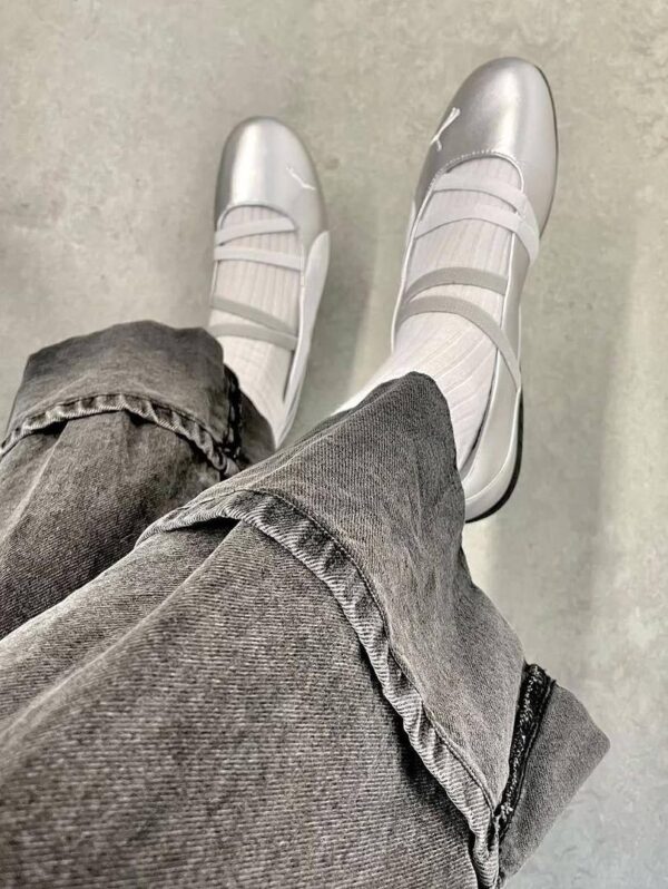 5847940751008927284 PUMA SPEEDCAT BALLET METALLIC SILVER