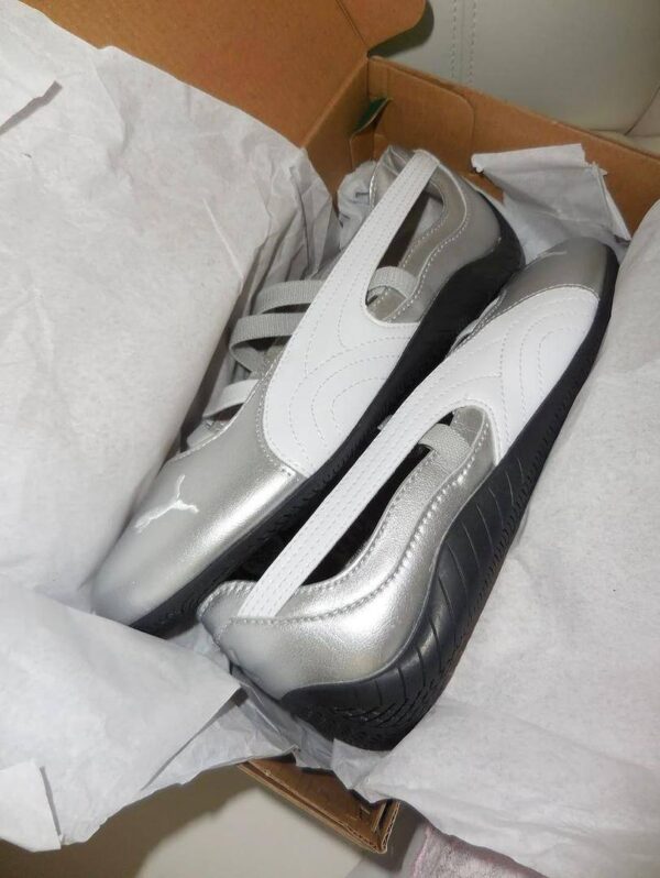 5847940751008927285 (1) PUMA SPEEDCAT BALLET METALLIC SILVER