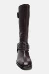 FEMALE LEATHER FLAT EMBROIDERED BOOTS