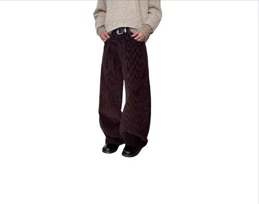Wide-Leg Corduroy Pants