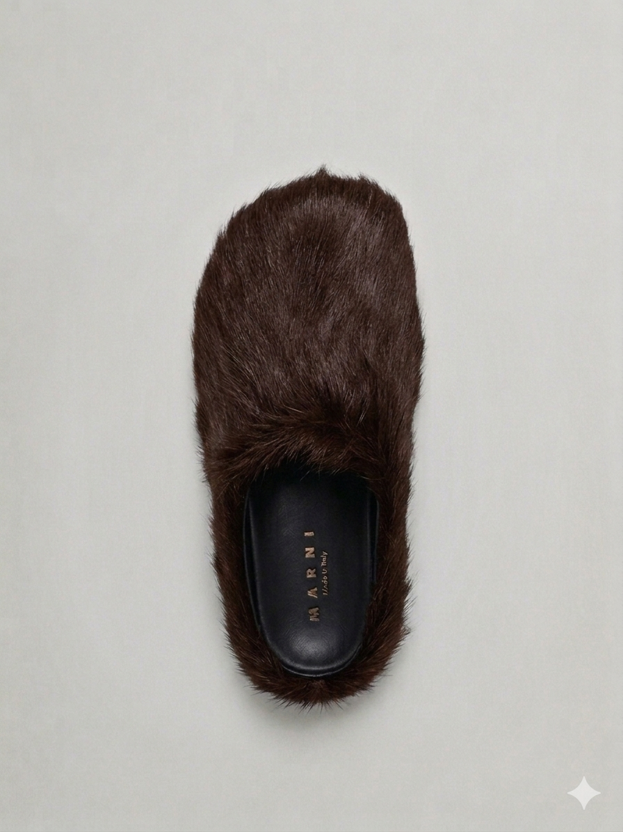 MARNI FUR MULES 