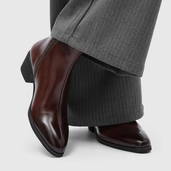 THE HEELED LEATHER LINED ANKLE BOOT