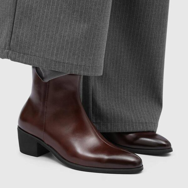 THE HEELED LEATHER LINED ANKLE BOOT