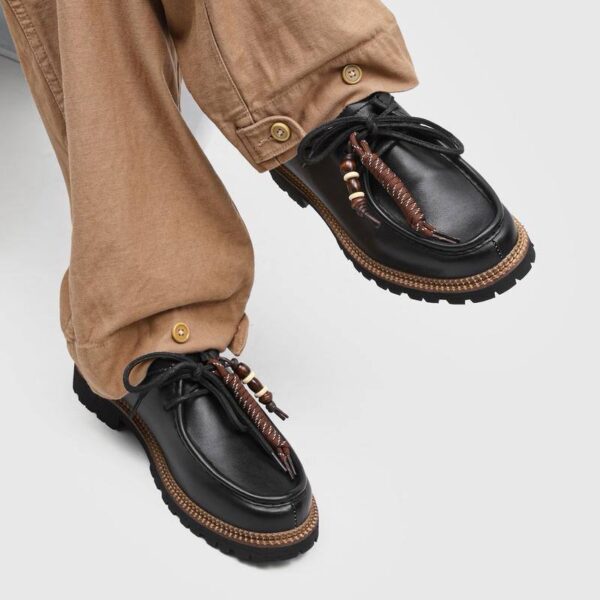 PARABOOT DIME LEATHER BOAT SHOES