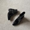 photo_5996750669051792872_y CROCODILE PYTHON HEELED ANKLE BOOT IN BLACK