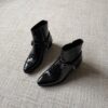 photo_5996750669051792873_y CROCODILE PYTHON HEELED ANKLE BOOT IN BLACK