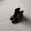 photo_5996750669051792874_y CROCODILE PYTHON HEELED ANKLE BOOT IN BLACK