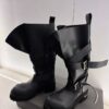 balenciaga black venom buckle boot