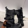 balenciaga black venom buckle boot